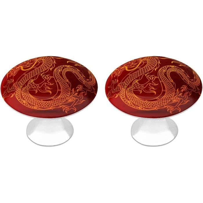 Boutons De Porte Verre Cristal Feuilles De Renard – Lot 2 Poignées Meuble Enfant Cuisine Placard