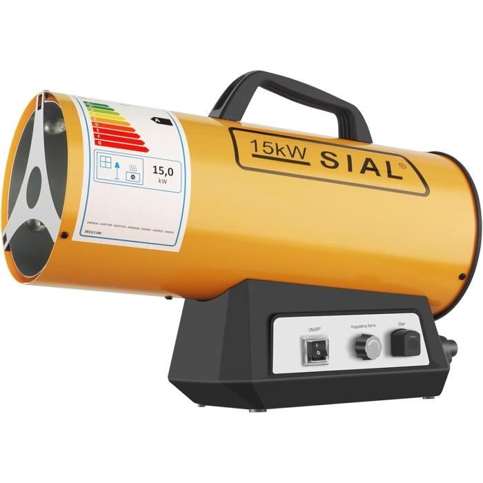 SIAL Chauffage Soufflant à Gaz Pistolet Thermique Jaune 15KW Classe — free download