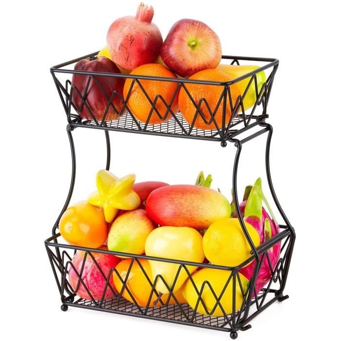 Blanche Corbeille à Fruits Suspendue,Corbeille à fruits suspendue à 3 niveaux,Panier Suspendu à Fruits pour Panier de cuisine décoratif Paniers Suspendus à Légumes à 3 Niveaux