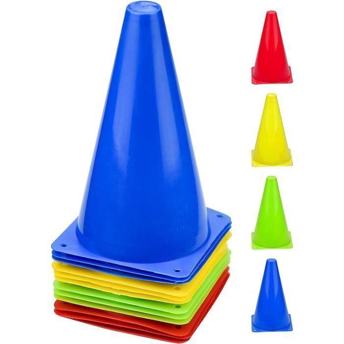 Marqueurs De Sport Plats Numérotés - Lot De 10, 23 Cm (9 Pouces), PVC, Couleurs Vives, Pour Football, Basketball, Entraînement