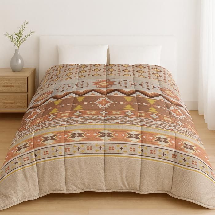 Couette imprimée Ethnic - 1 ou 2 personnes - MI SAISON - MORTREUX