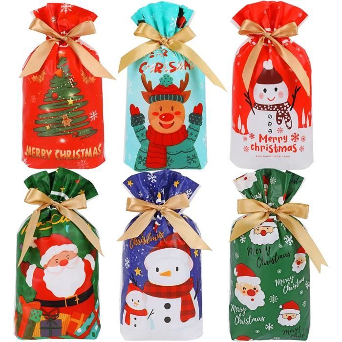 3 Pcs Pochette Cadeau Sacs Cadeaux Noël Portable Sacs-cadeaux Bonbons