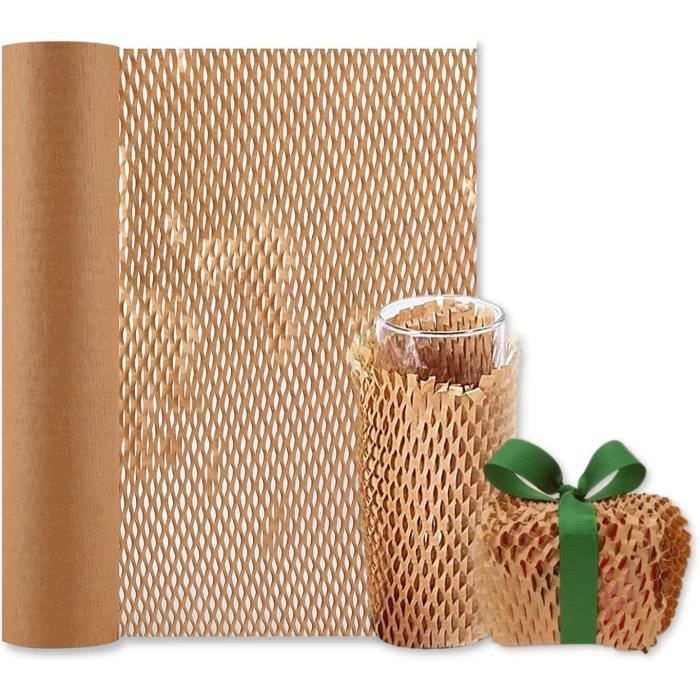 Rouleaux de papier d'emballage en nid d'abeille - 38 cm x 50 m