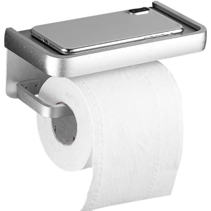 Derouleur Papier Toilette avec Etagère Support Papier Toilette
