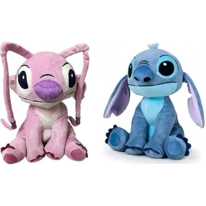 Peluche stitch et leroy lot de 2 peluches 30 cm - Cdiscount Jeux - Jouets