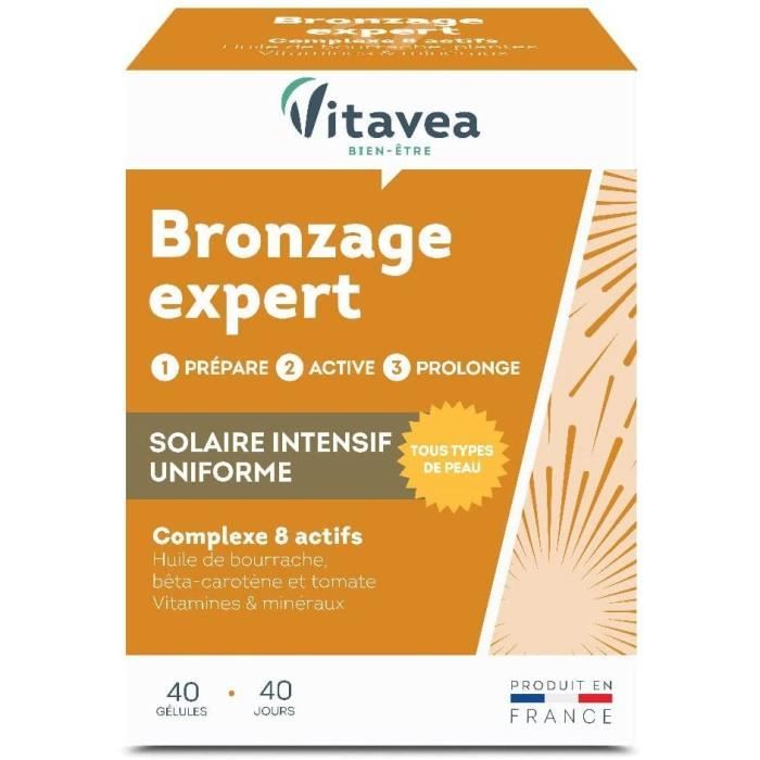 Vitavea Complément Alimentaire Solaire Bronzage Expert Prépare. Active