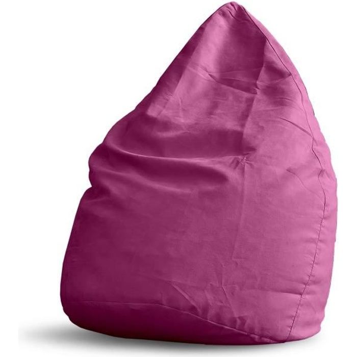 umaland pouf poire xl plus 220 l - ligne confort - fauteuil poire adulte et enfant pour salon - 65 x 80 cm- rose