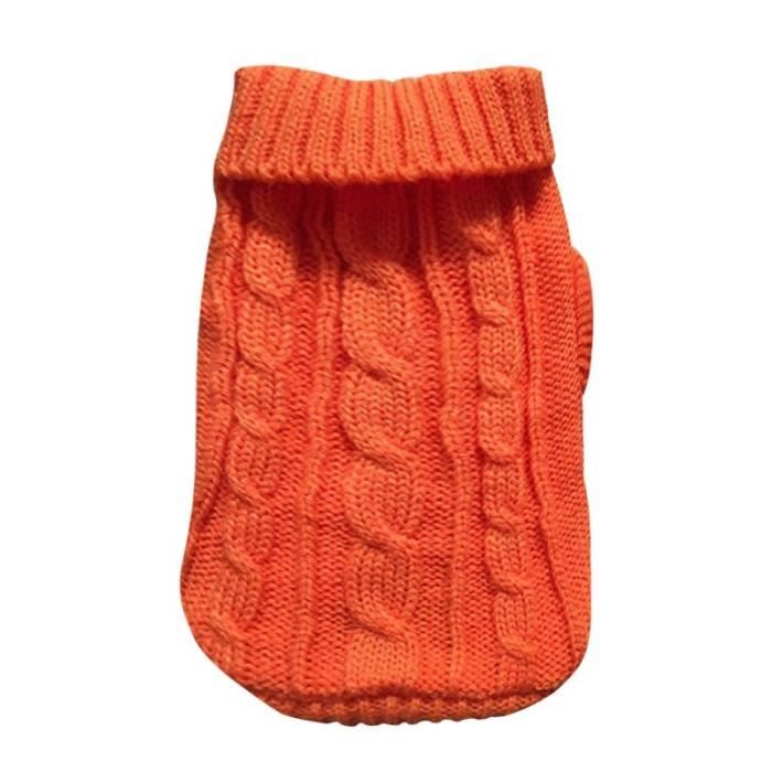 Meilleurs prix pour (Orange / M (8) 1.5-2.5KG)Pull tricoté pour chien, vêtement d'hiver pour petit et moyen gabarit, Chihuahua, chiot, Yorkshire, pur ch