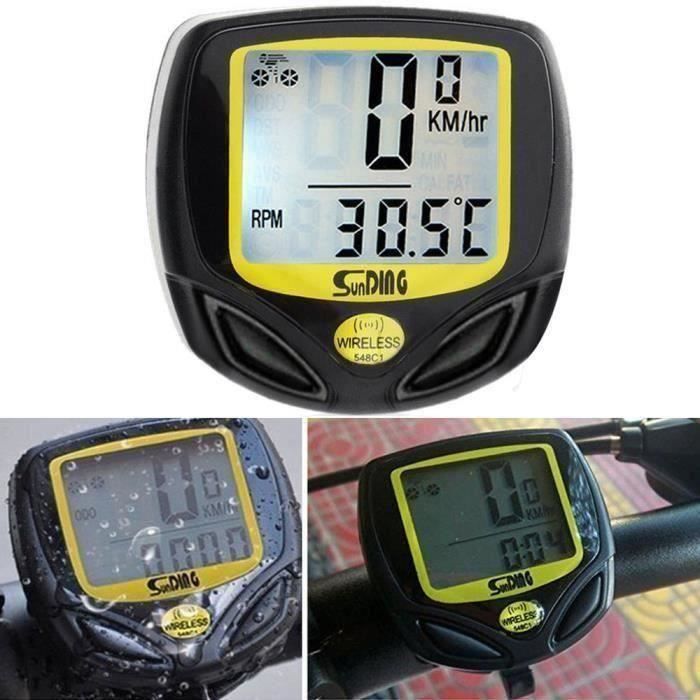 Compteur De Vitesse Vélo Sans Fil – Étanche – Écran LCD – Lot Inclus