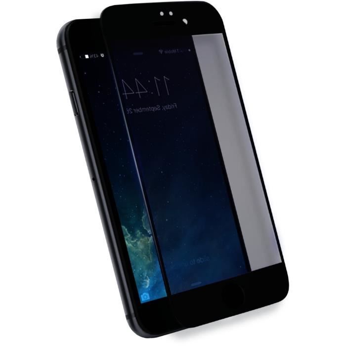 The Kase Collection Protection d''ecran en verre trempe avec Anti-lumiere  bleue (100% de surface couverte) pour iPhone 7, Noir - Cdiscount Téléphonie