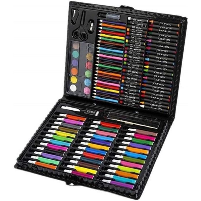 150 Sets de Dessin,Malette de Coloriage Enfants Aquarelle Crayon Enfants  Dessin Kit Crayons de Couleur Ensemble Crayon Peinture - Cdiscount  Beaux-Arts et Loisirs créatifs