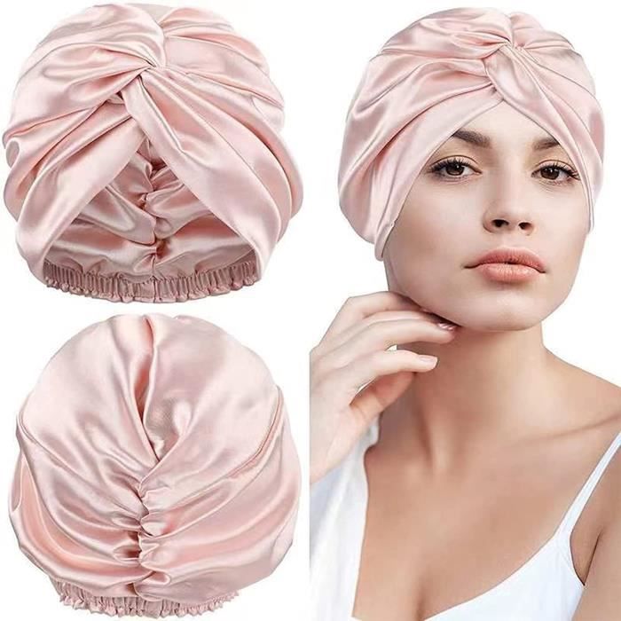 Bonnet De Nuit En Soie UNIANE – Double Face, Réglable, Pour Cheveux Longs Ou Bouclés, Protection Anti-frisottis