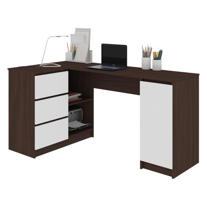 Balaur Bureau Informatique D Angle Contemporain 155x85x77 Cm 3 Tiroirs Grandes Niches Table Ordinateur Multi Rangements Achat Vente Bureau Balaur Bureau Informatique Soldes Sur Cdiscount Des Le 20 Janvier Cdiscount