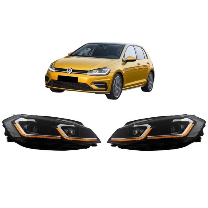 Phares LED pour VW Golf 7.5 VII Facelift 17- clignotants dynamiques séquentiels