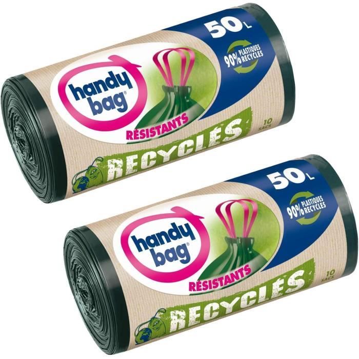 Sacs Poubelle 240 Litres 65/25x140cm 10 Rouleaux De 10 Sacs Bleu (clair