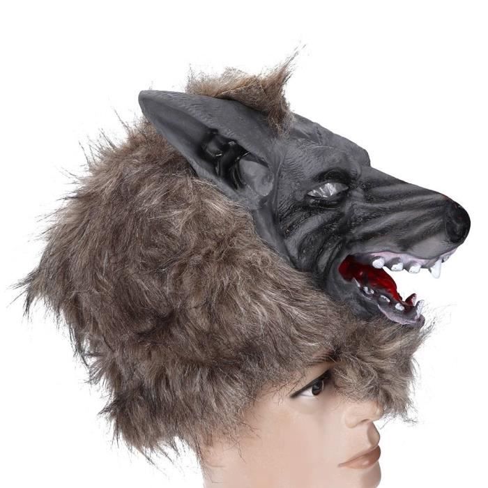 Masque De Loup-Garou Noir Halloween - Costume Réaliste & Élastique - Parfait Carnaval, Mascarade, Cosplay