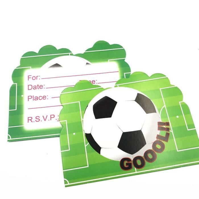 Personnalisé Football invite toute couleur-Avec Enveloppes Pack De 10