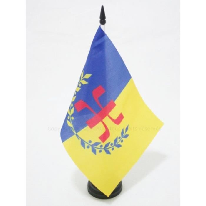 Drapeau de table Kabylie auto-proclamé GPK 21x14cm - kabyle