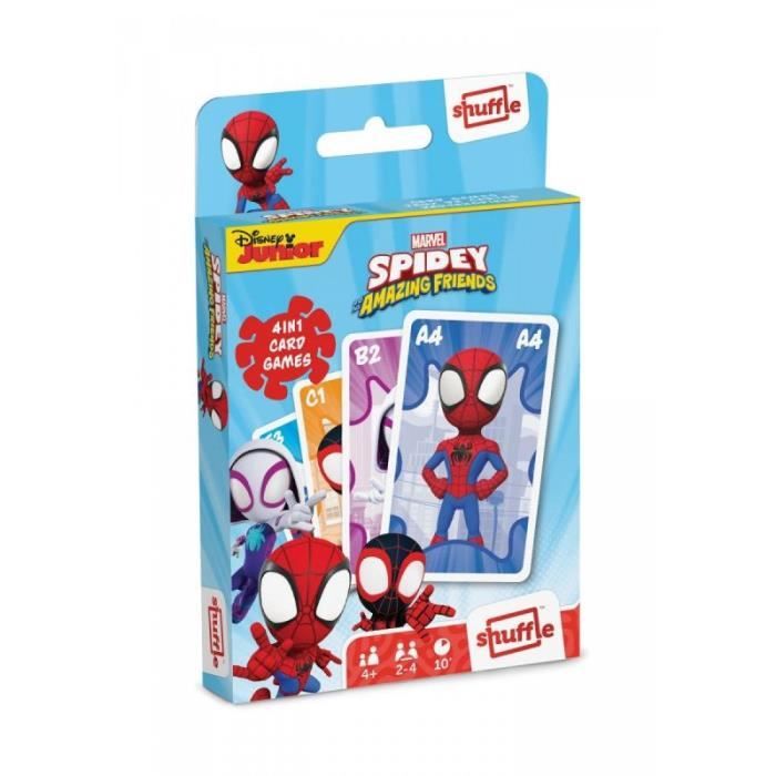 Jeu de société - CARTAMUNDI - Spidey - Shuffle - 4 en 1 - Univers ...