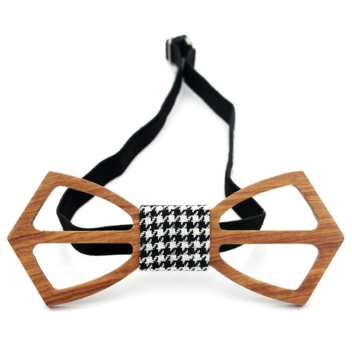 Homme Noeud Papillon En Bois Accessoire Rétro Fait Main Cravate De Costume Pour Mariage Soirée Anniversaire Kaki