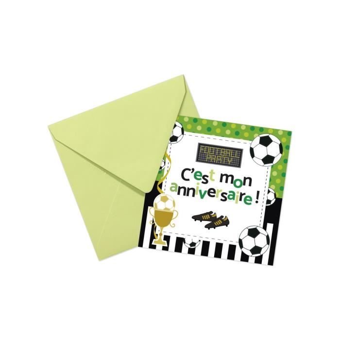8 Cartes Invitation Enfant C Est Mon Anniversaire Football Cdiscount Beaux Arts Et Loisirs Creatifs