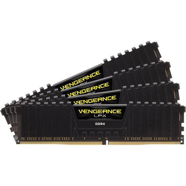 Memoire PC Mémoires CORSAIR Vengeance LPX 4 x 16 Go DDR4 PC4-24000 CL15 Noir pas cher
