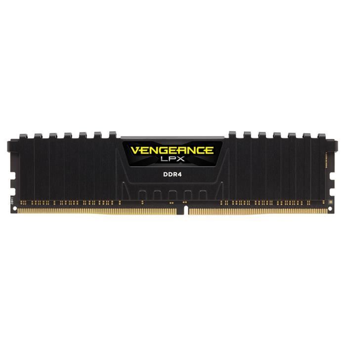 Achat Memoire PC Corsair Vengeance LPX 16GB DDR4-2400, 16 Go, 2 x 8 Go, DDR4, 2400 MHz, 288-pin DIMM, Noir pas cher