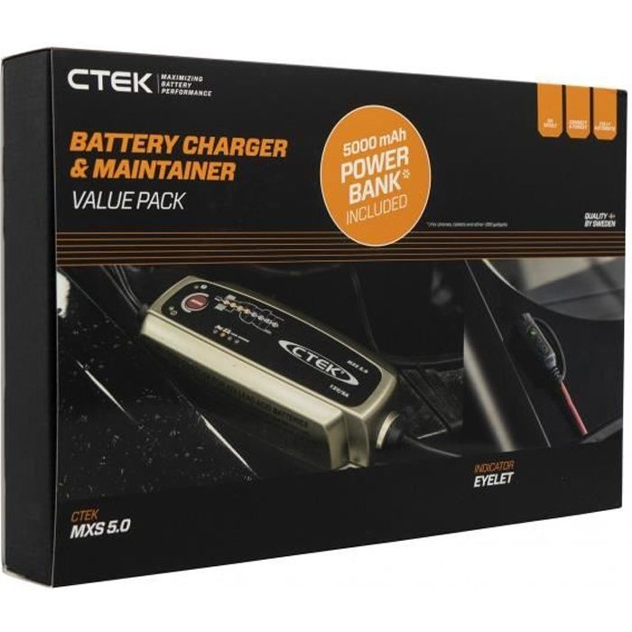  CTEK MXS 5.0 Chargeur de batterie (Sans compensation
