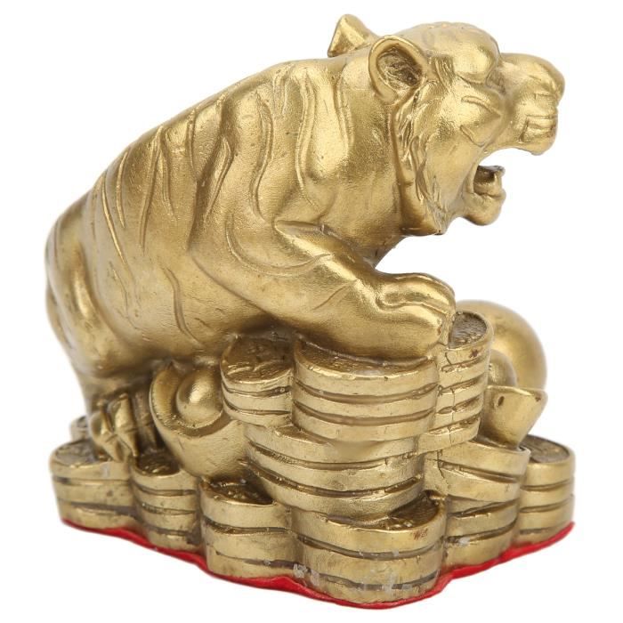 EJ.life Statue de tigre en laiton Tigre en Laiton, Robuste et Durable