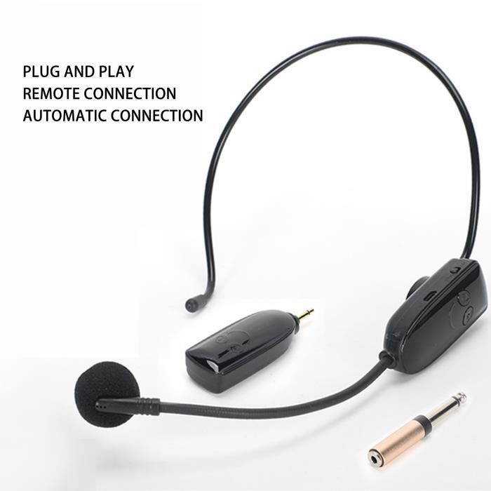 HEG Microphone casque Casque de Microphone, Casque Léger sans Fil 2,4 G, Polyvalent pour Chanter photo micro