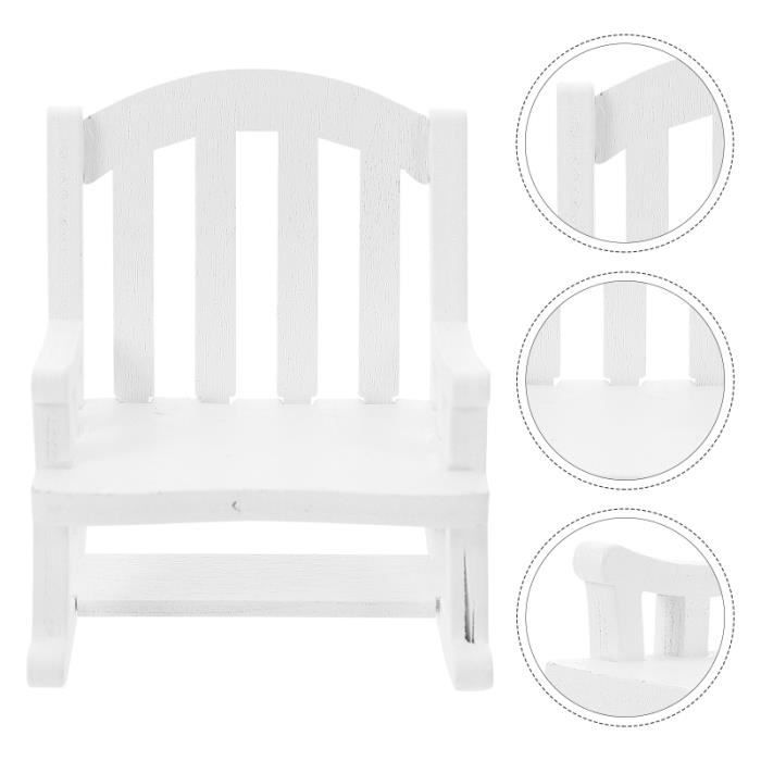 STOBOK Lot De 10 Mini Chaises Pliantes Plage Style Adirondack – Modèles Miniatures Pour Maison De Poupée, Décoration Mariage Bébé, Micro Paysage