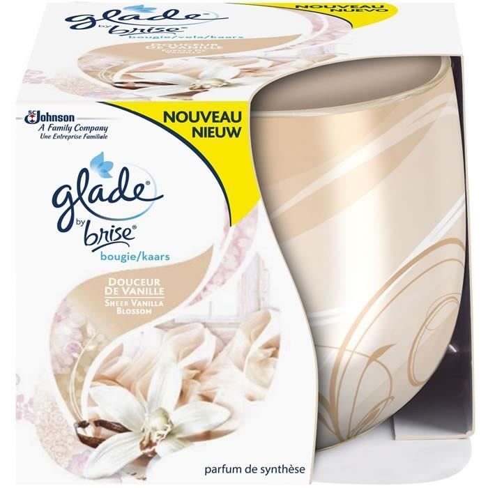 GLADE by Brise Bougie décorée douceur de vanille LOT DE 8 