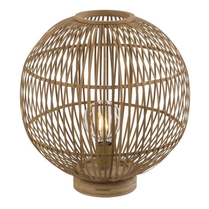 Lampe à poser bambou nature Interrupteur D:400 H:425 excl. 1xE27 60W 230V