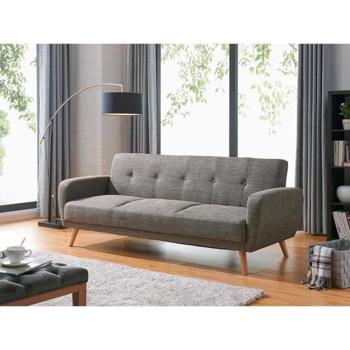 Canape Clic Clac Ariana 3 Places Marron Achat Vente
