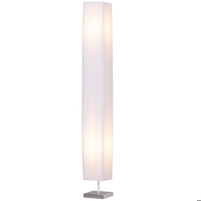 Lampadaire - HOMCOM - lampe sur pied de salon style moderne avec interrupteur chambre décoration - métal - 120 cm - blanc