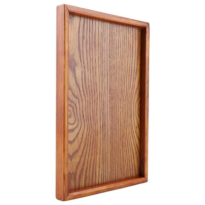 ZPSHYD Plateau à Thé En Bois Rectangulaire 25x17x2 Cm - Service Sushi, Collation Et Dessert
