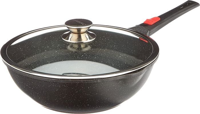 32 x 32 x 8,5 cm KAMBERG Cast Aluminium Wok gray 32 x 32 x 8,5 cm KAMBERG Cast Aluminium Wok gray