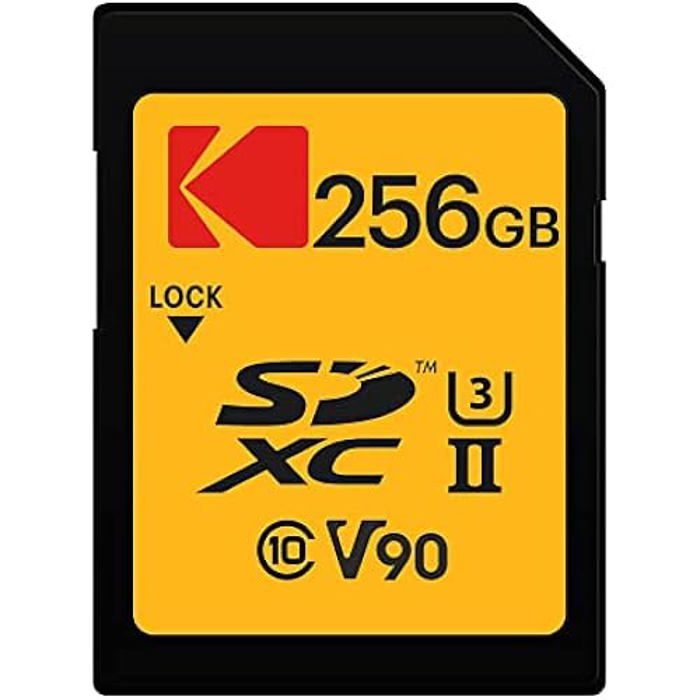 Kodak EKMSD256GUHS2V2K mémoire flash SDXC UHS II Classe 10 - vue 2