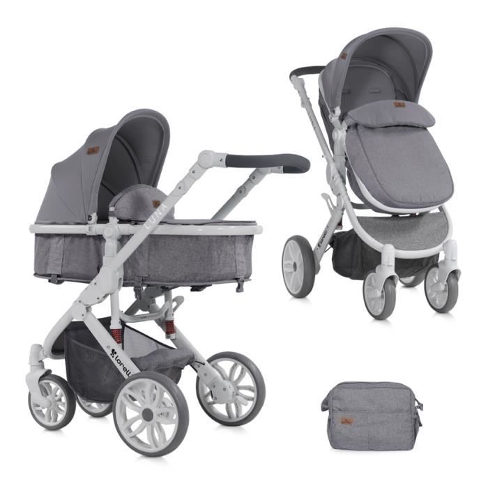 poussette bébé 4 roues convertible combiné 2 en 1