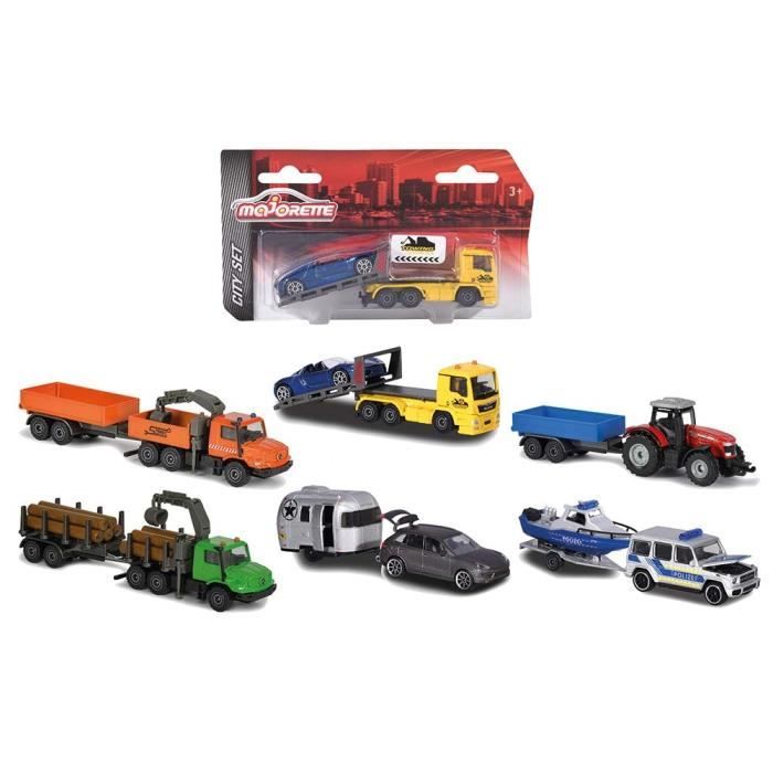 Lot De 5 Véhicules Majorette – Camions, Minibus & Pompiers – Échelles 1/87 & 1/100