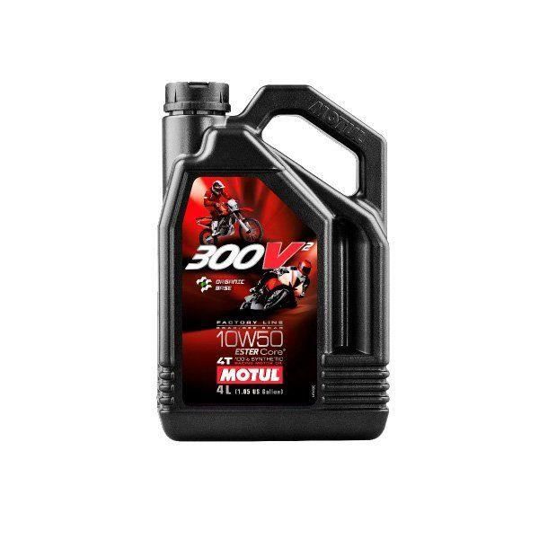 Huile MOTUL 300V2 100% Synthese 4 Temps 10w50 4 litres