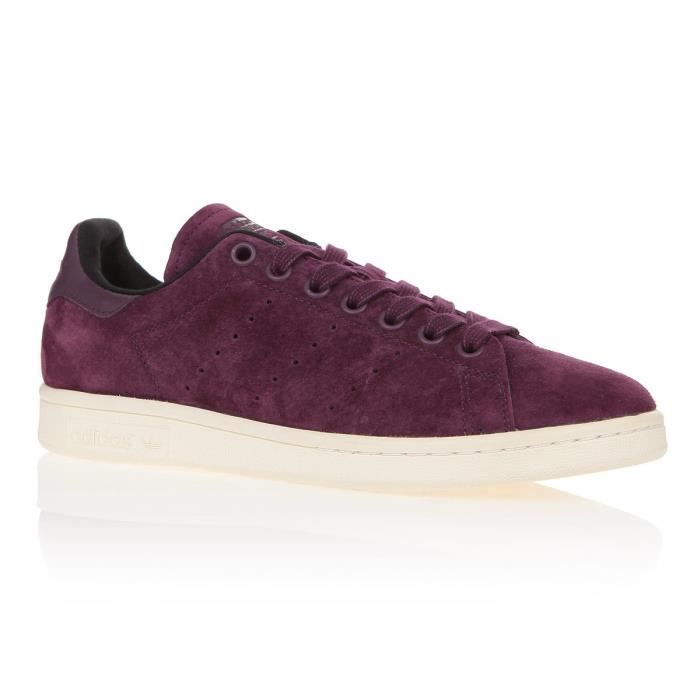 stan smith femme blanche et bordeaux