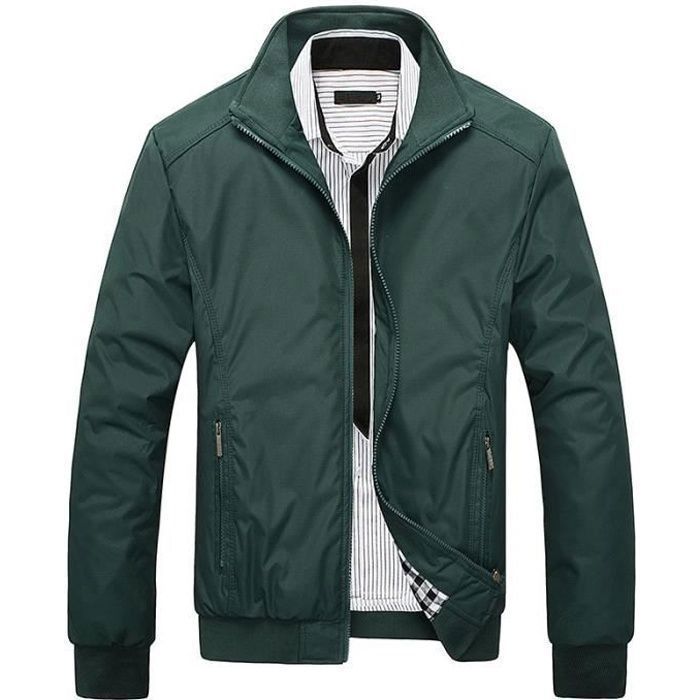 Blouson Homme TOFOTL - Style Bombardier Léger - Pour Voyage, Printemps, Automne - Coupe Décontractée élégante