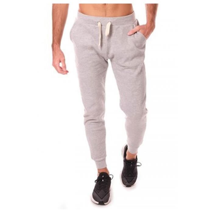 pantalon jogging gris homme