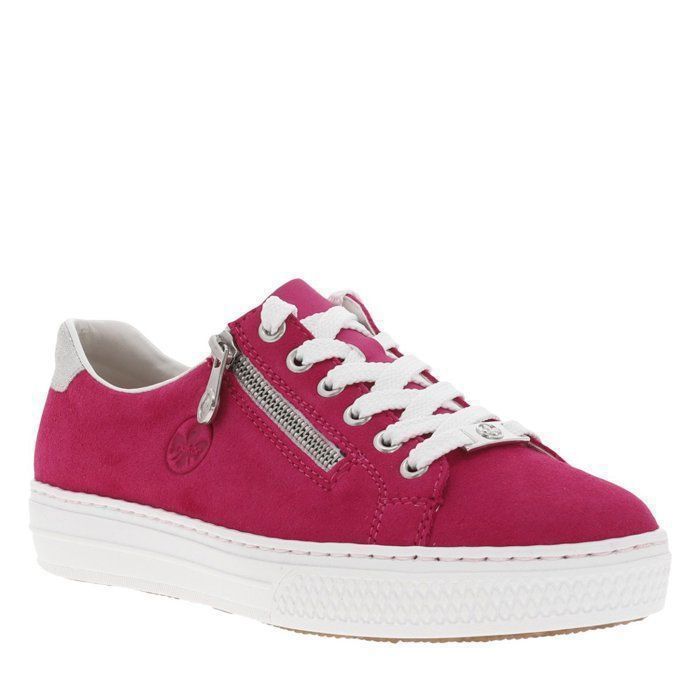 Rieker Baskets basses - RIEKER - Violet - Cuir nubuck - Fermeture zippée - Femme