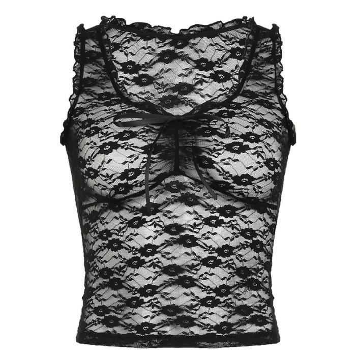 Débardeur Torrid Wrap Devant Noir Et Rose Transparent - Taille 0, Neuf Avec étiquette