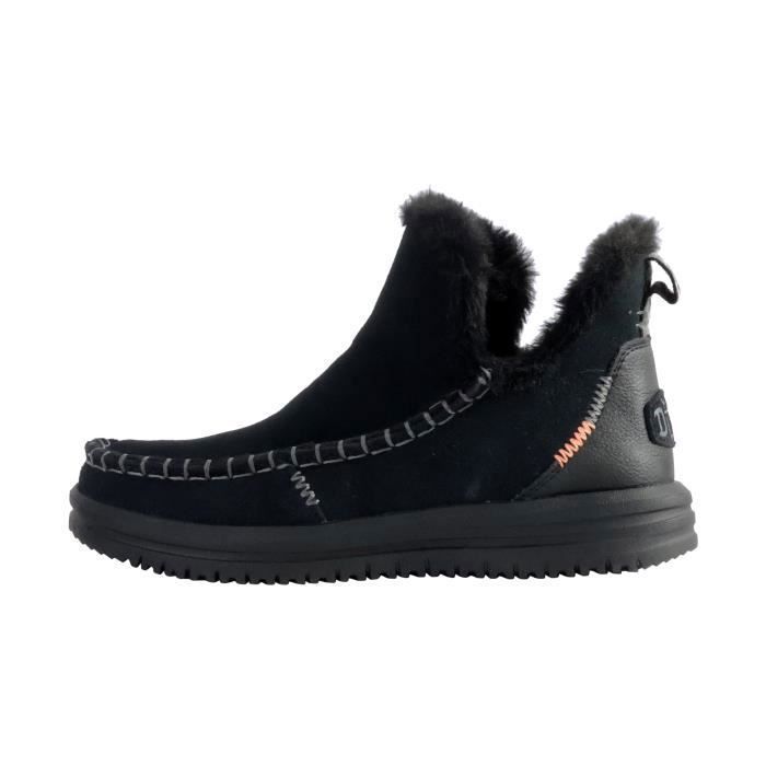 Hey Dude Basket Cuir Hey Dude Camden Suede - Noir/Noir