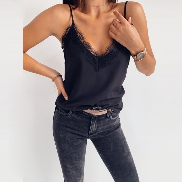 Gilet satin top femme