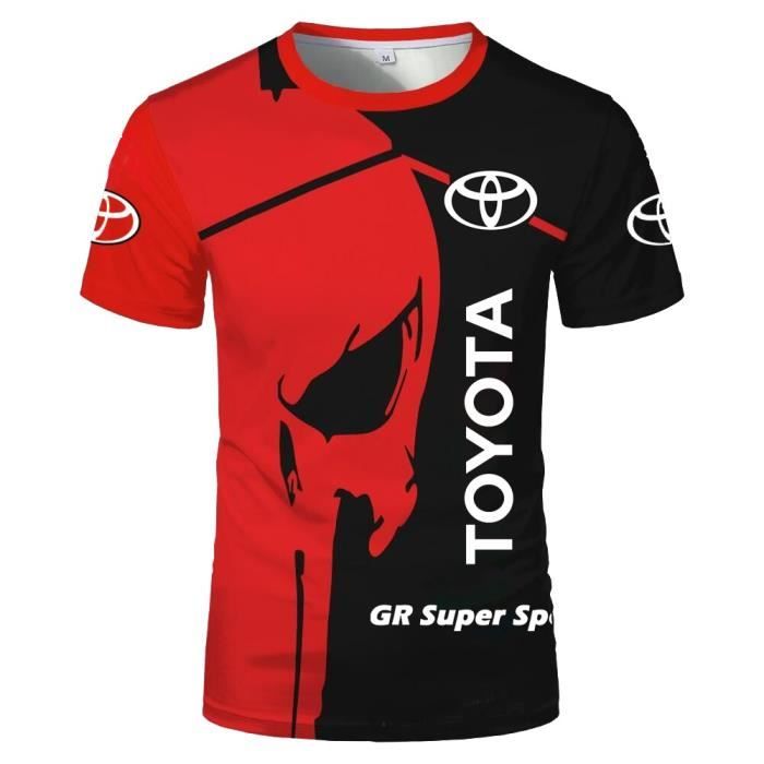 T-Shirt L'été Toyota Japon Voiture Logo homme Violet-Noir