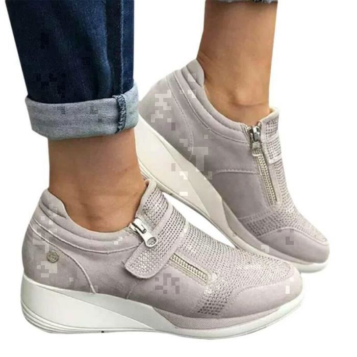 Flexiva™ – Baskets Femme Confortables à Plateforme Élégante et Antidérapante